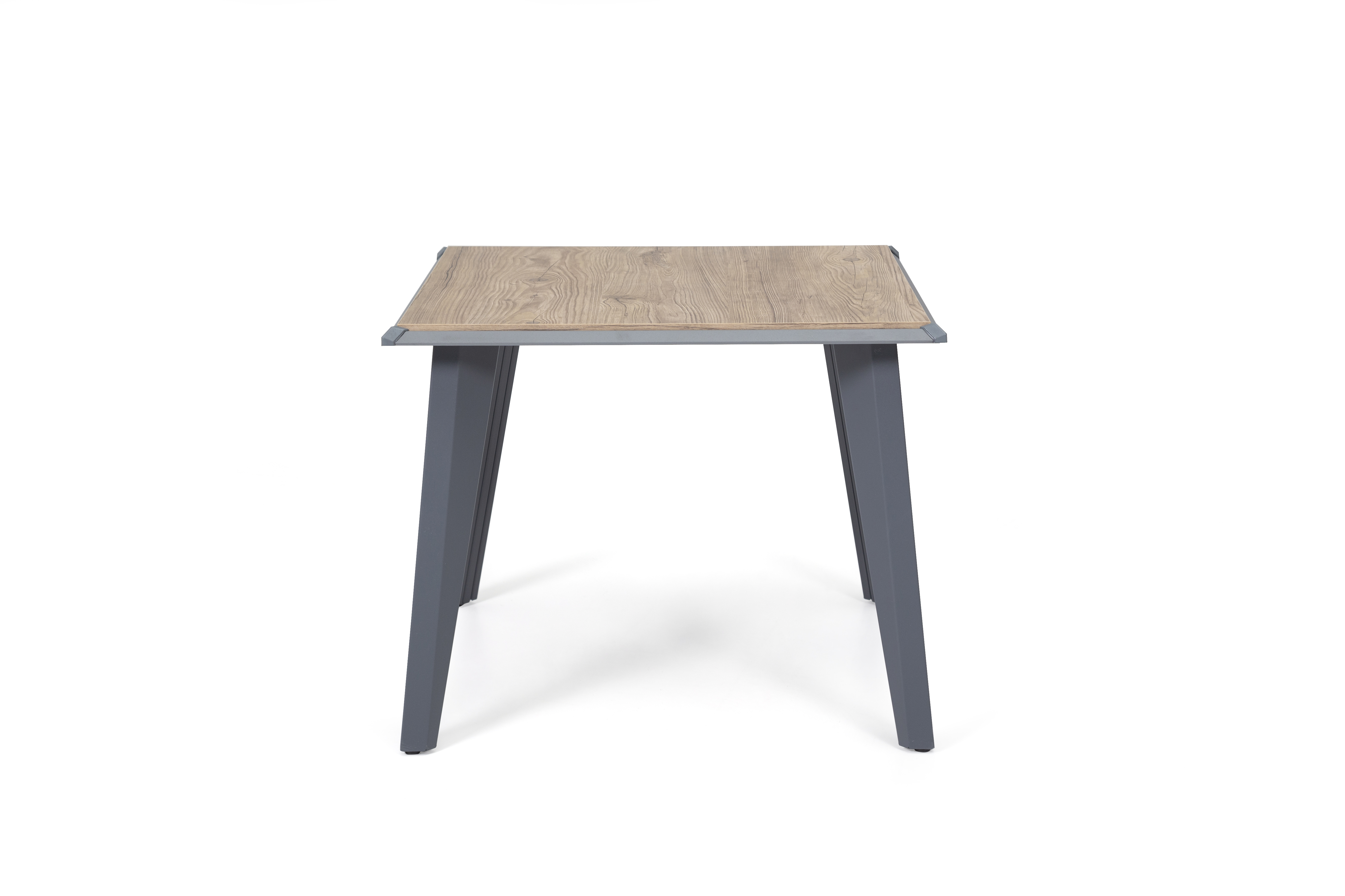 Ovali Tisch mit Metallumrahmung Eco Grau 70x50x44