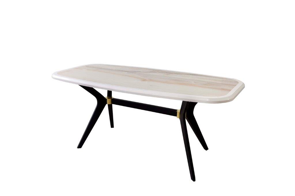 Raudi Esszimmer-Tisch Dubai 160x85 Keramik Weiß