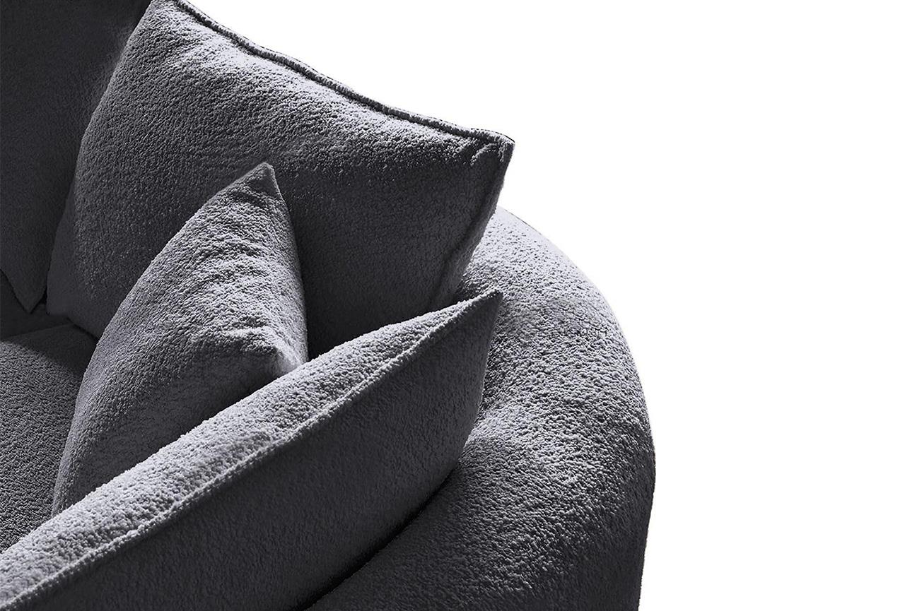Ecksofa Venedik Teddystoff Anthrazit