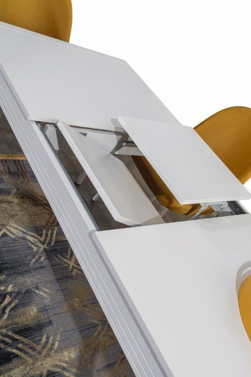Raudi Esszimmer-Tisch Valetta 140x80 ausziehbar Weiß