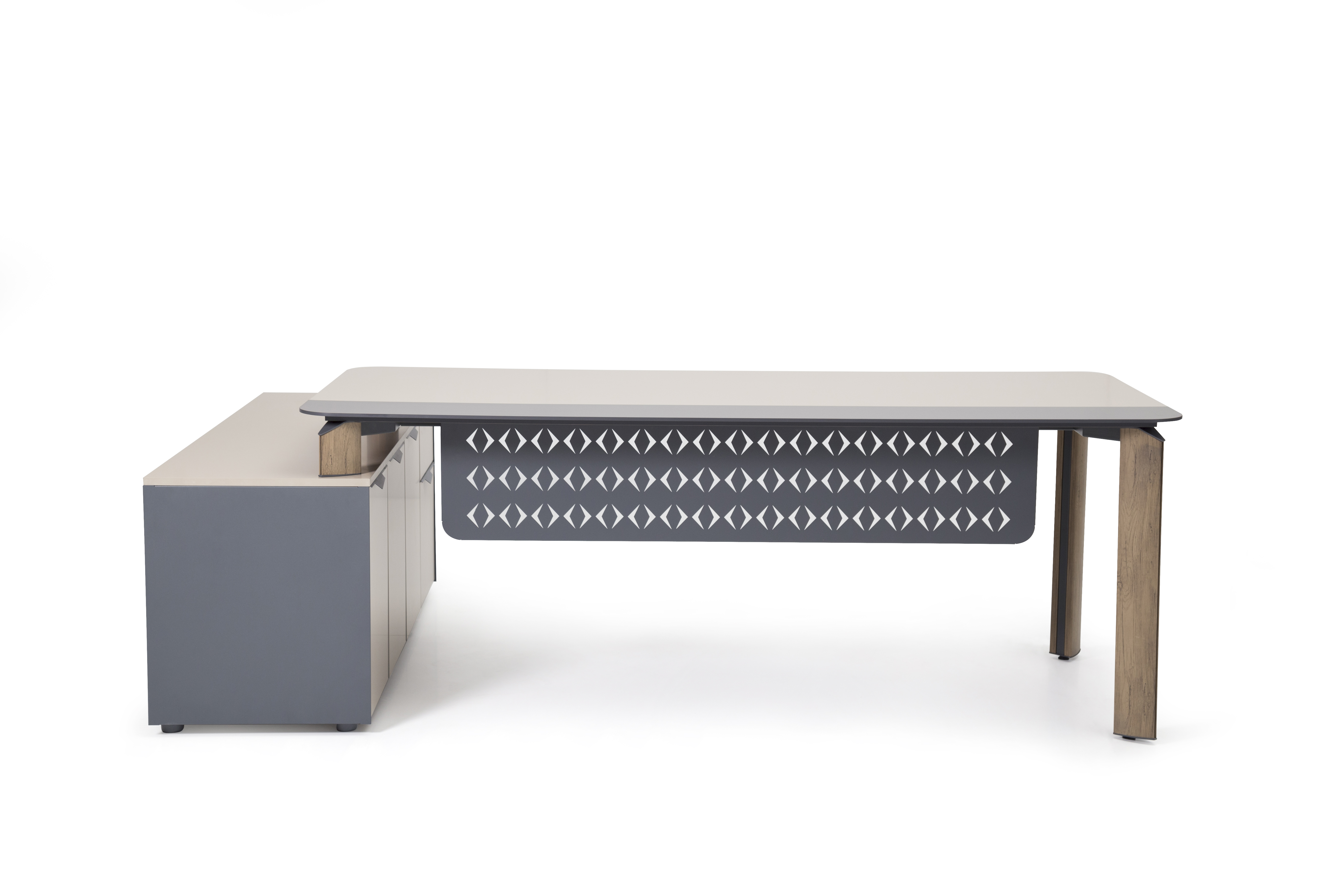 Ovali Design Schreibtisch 2-teilig Twist L2 180x90 cm