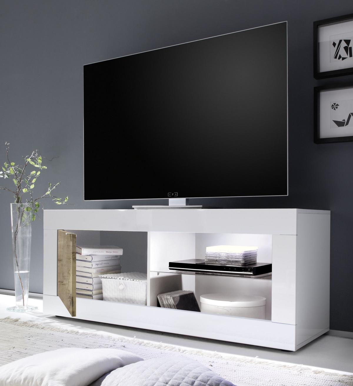 TV-Lowboard Basic mit Tür Modernes Design Pero-Optik