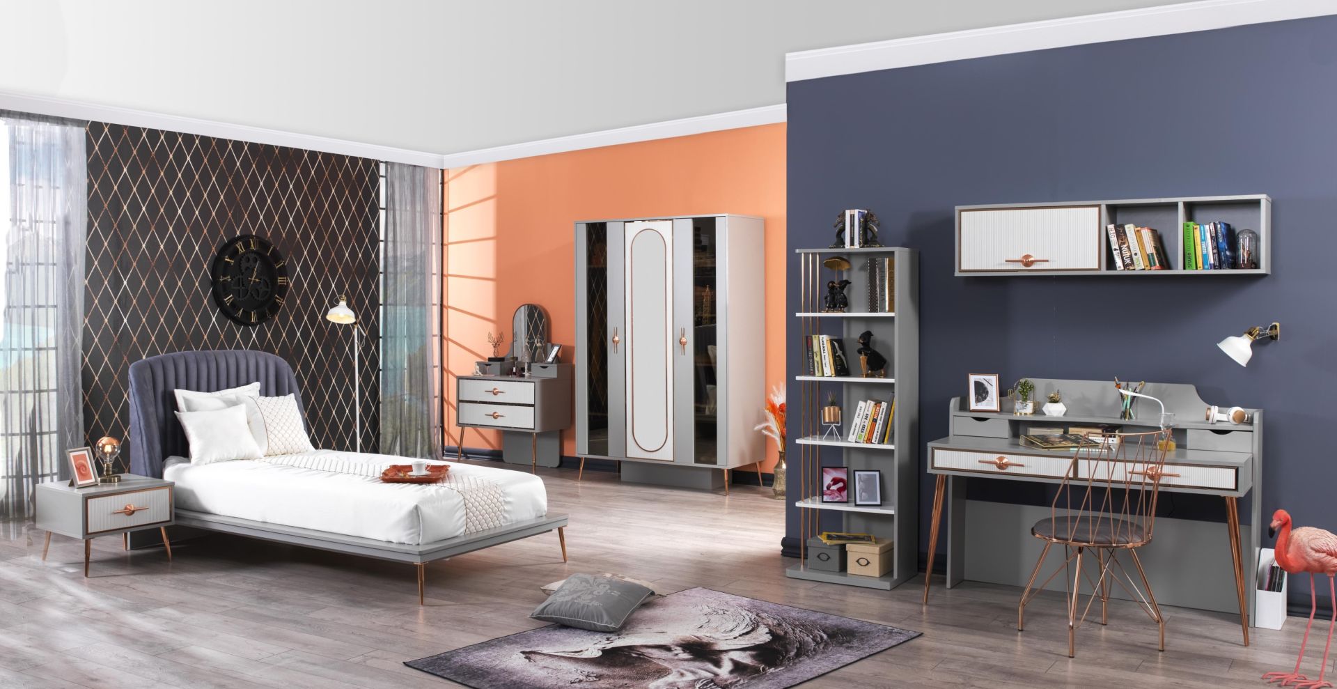 Babyzimmer, Kinderzimmer und Jugendzimmer in grau | bei Möbel Lux
