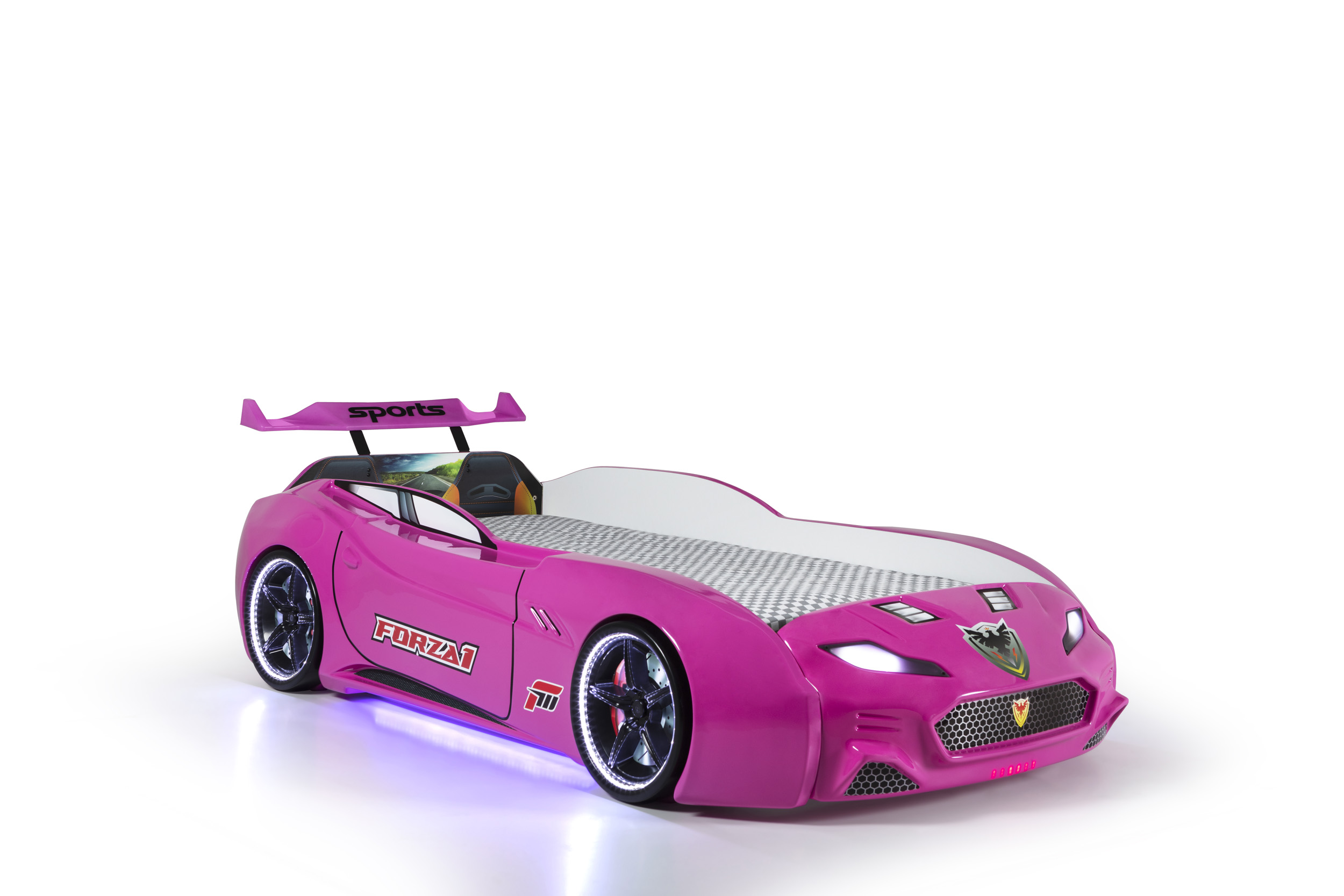 Autobett Forza 1 Coupe mit Bluethooth Pink
