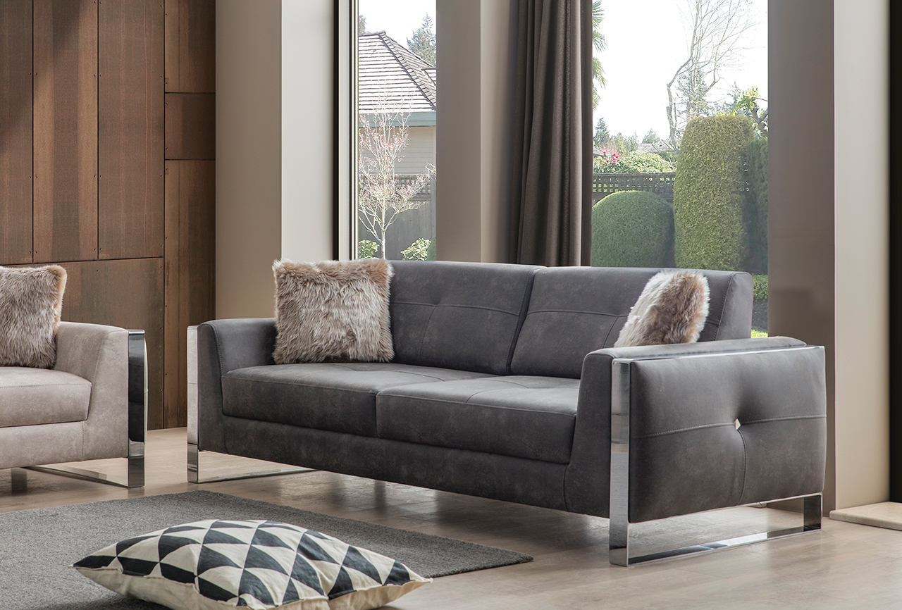 Eymense Design Sofa Cebar 3-Sitzer mit Schlaffunktion