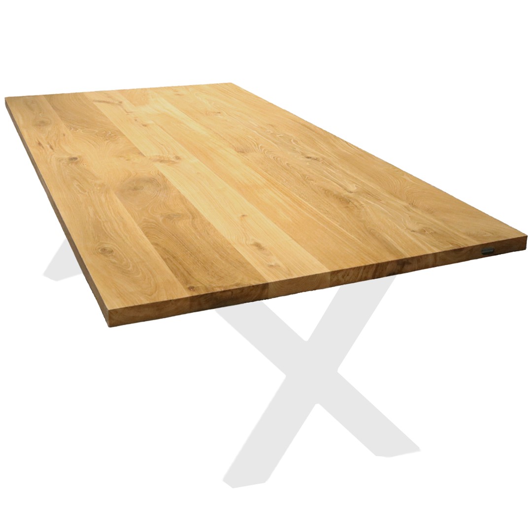 Holz4Home Tischplatte Eiche massiv ohne Baumkante