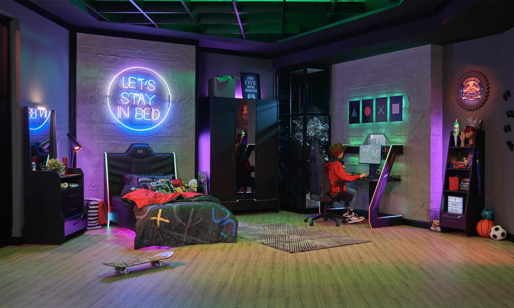 RGB LED Wandleuchte für Wohn-, Schlaf- und Gamingzimmer