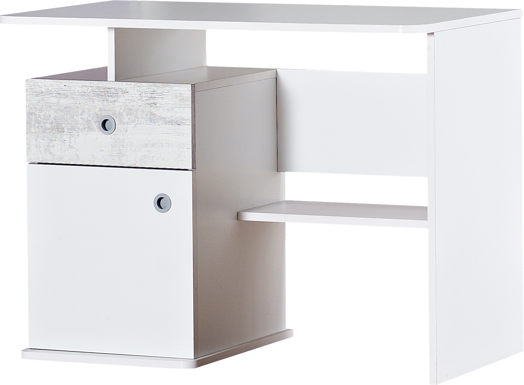 Lajivert Schreibtisch Tarz Compact mit Schublade Weiß Grau