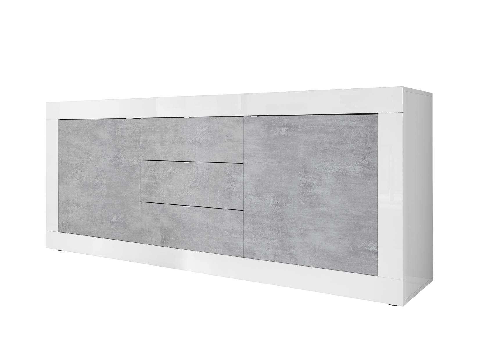 Sideboard Basic 2 Türen 3 Schubladen Modern Beton-Optik