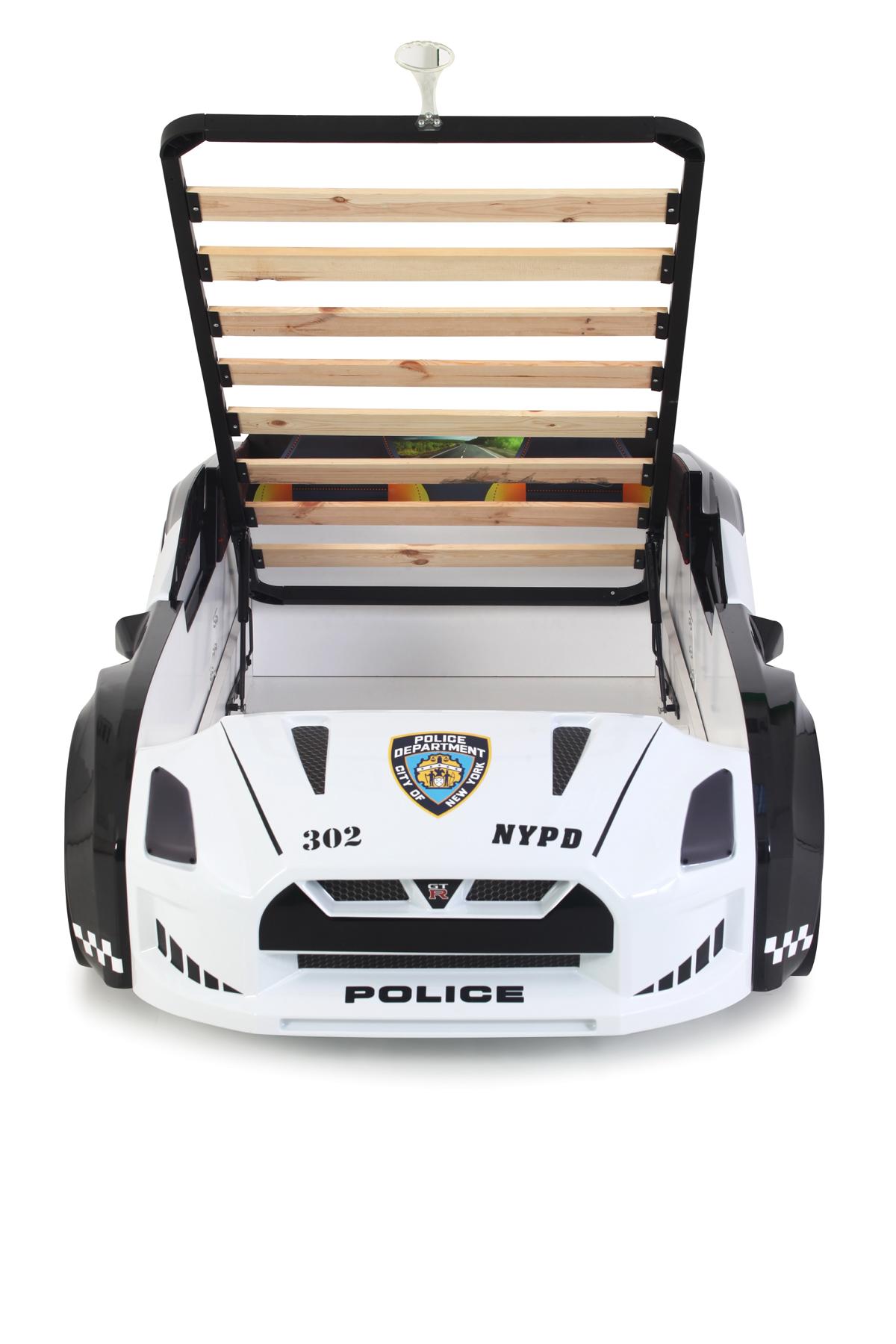 Autobett GT-V Police mit Sound Sirene und Bluetooth 