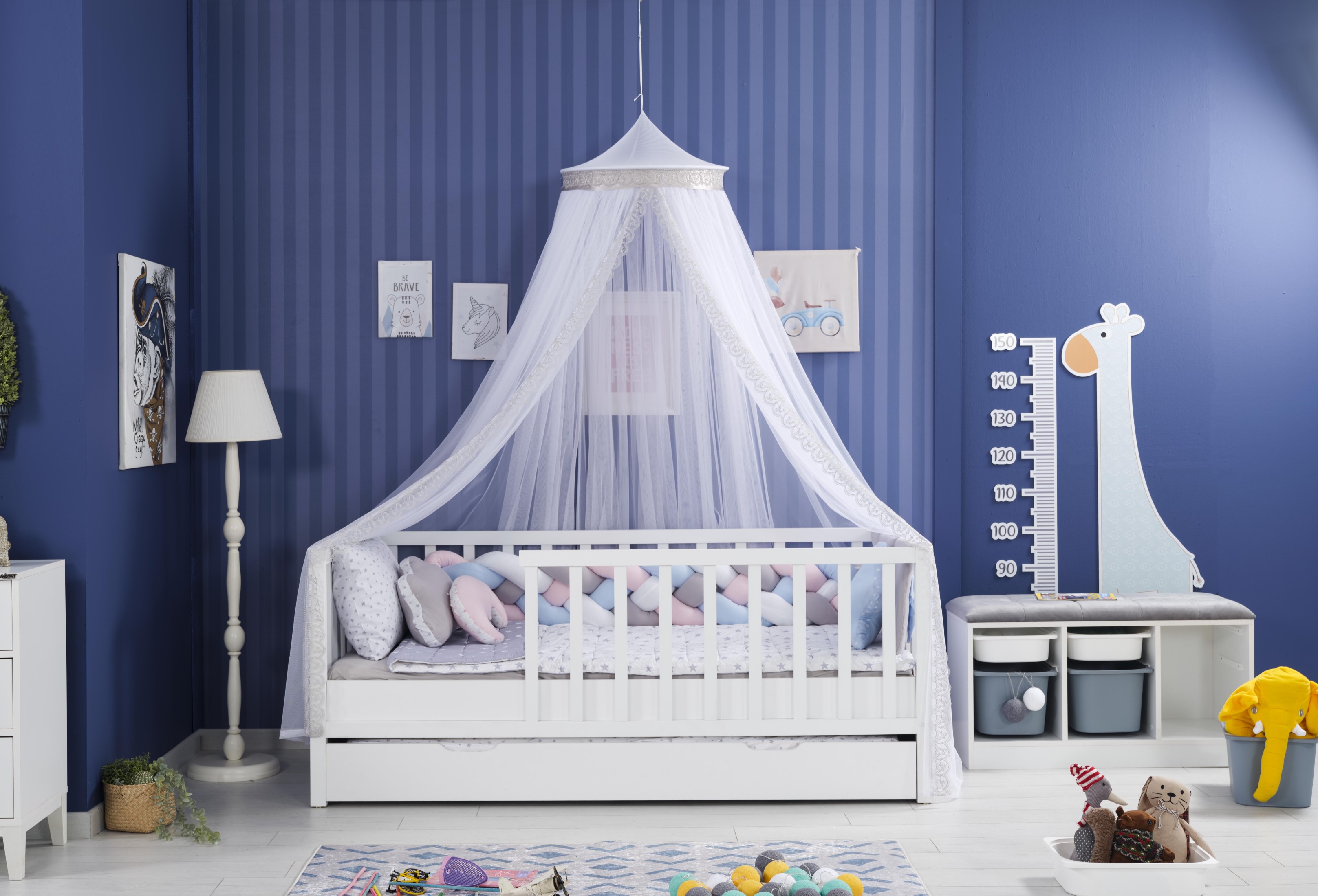 Ritmik Montessori Kinderzimmer-Set Luna 90x190 cm 4-teilig