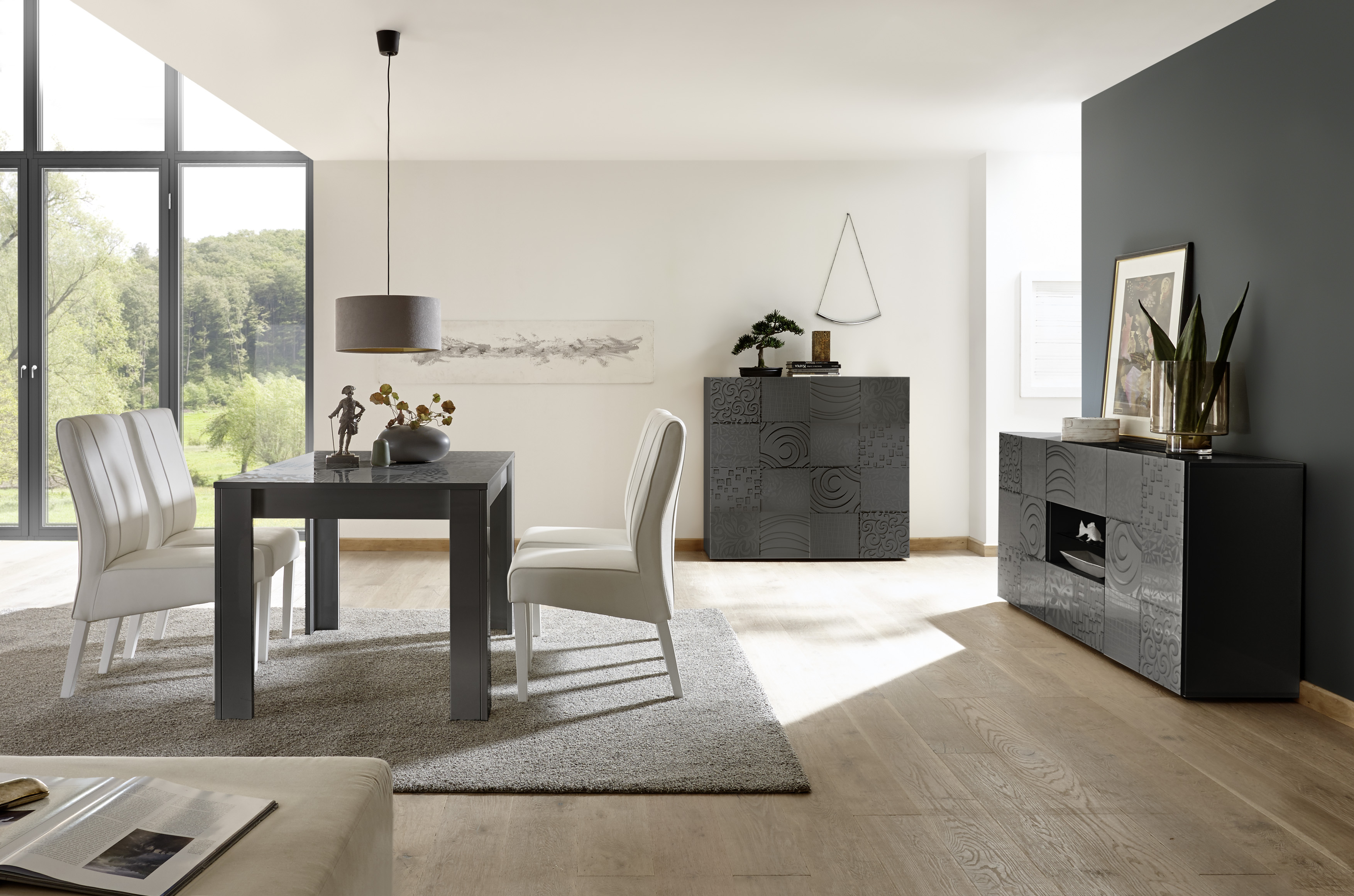 Sideboard Miro 2-türig Anthrazit