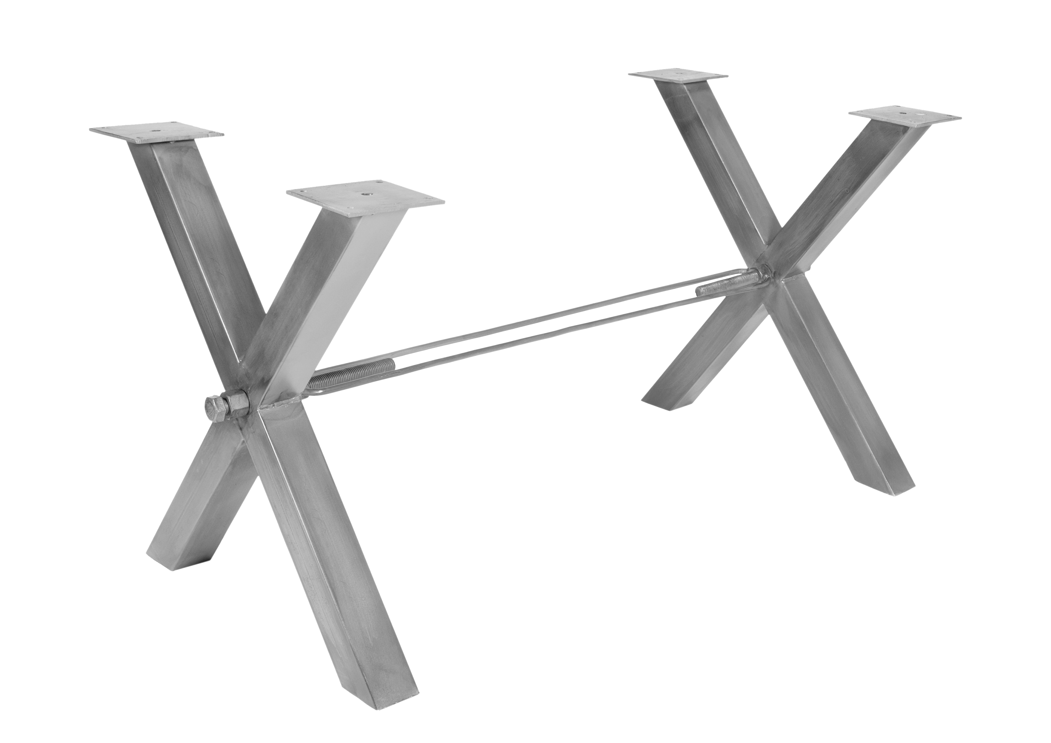 Tischgestell Cibus X-Form Antiksilbern