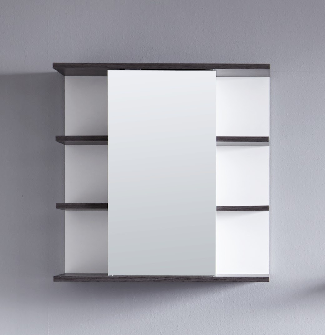 Spiegelschrank Biagio Weiß Grau