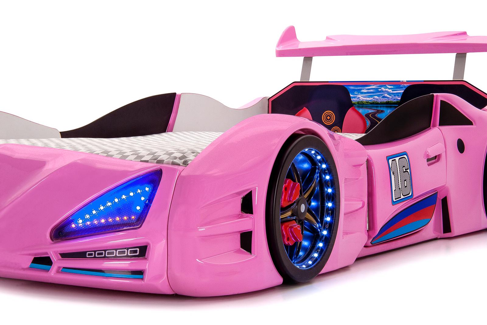 Autobett XRF3 Venom mit Sound und Türen Pink 