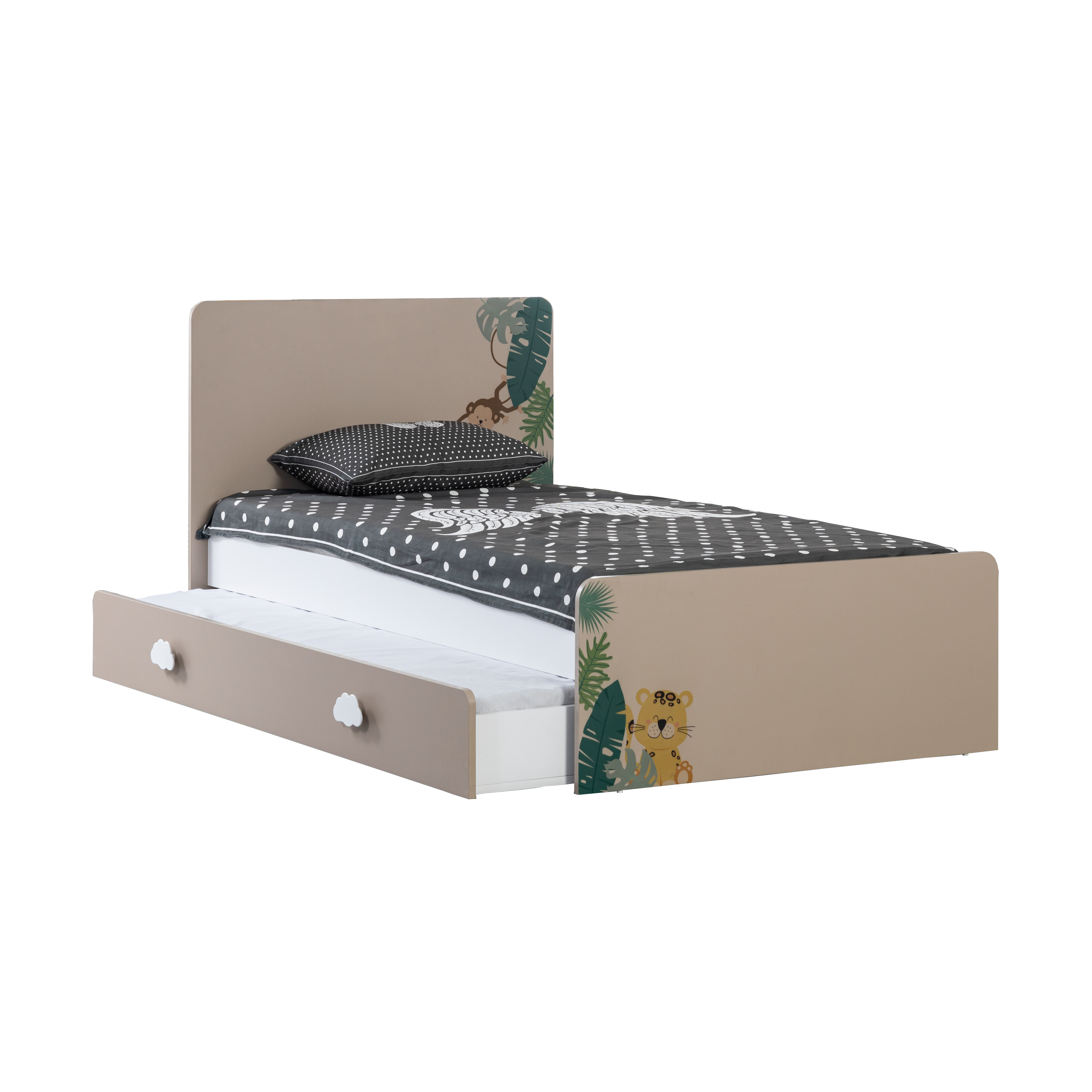 Titi Kinderbett Safari in 100x200 cm mit Bettkasten