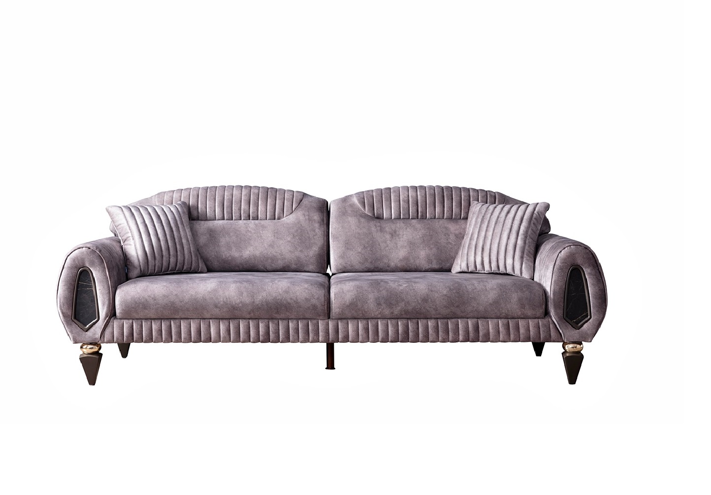 Weltew Sofa 3-Sitzer mit Schlaffunktion Lizbon Grau