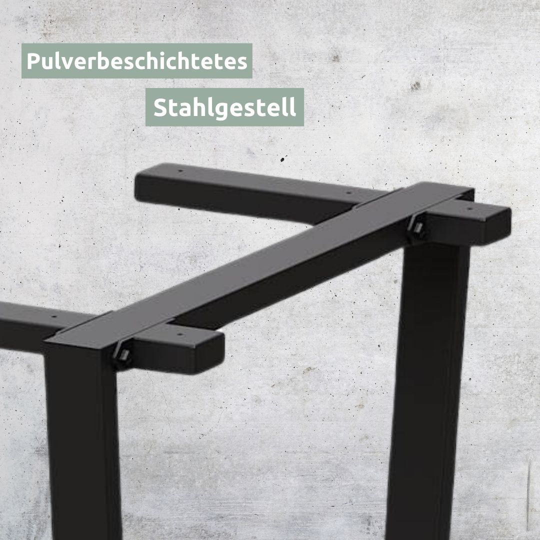 Holz4Home Tischgestell Trapez pulverbeschichtet Schwarz
