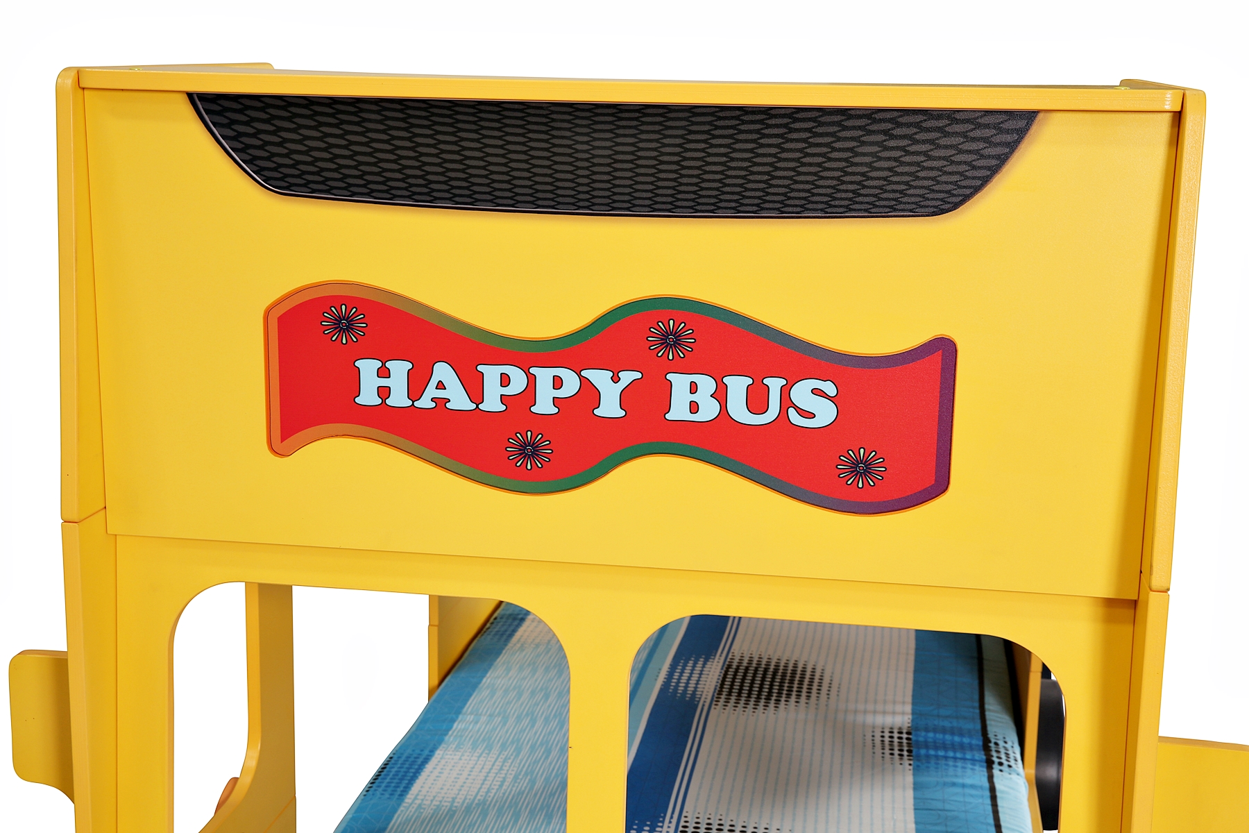 Kinderbett Happy Bus mit LED-Scheinwerfer in Gelb