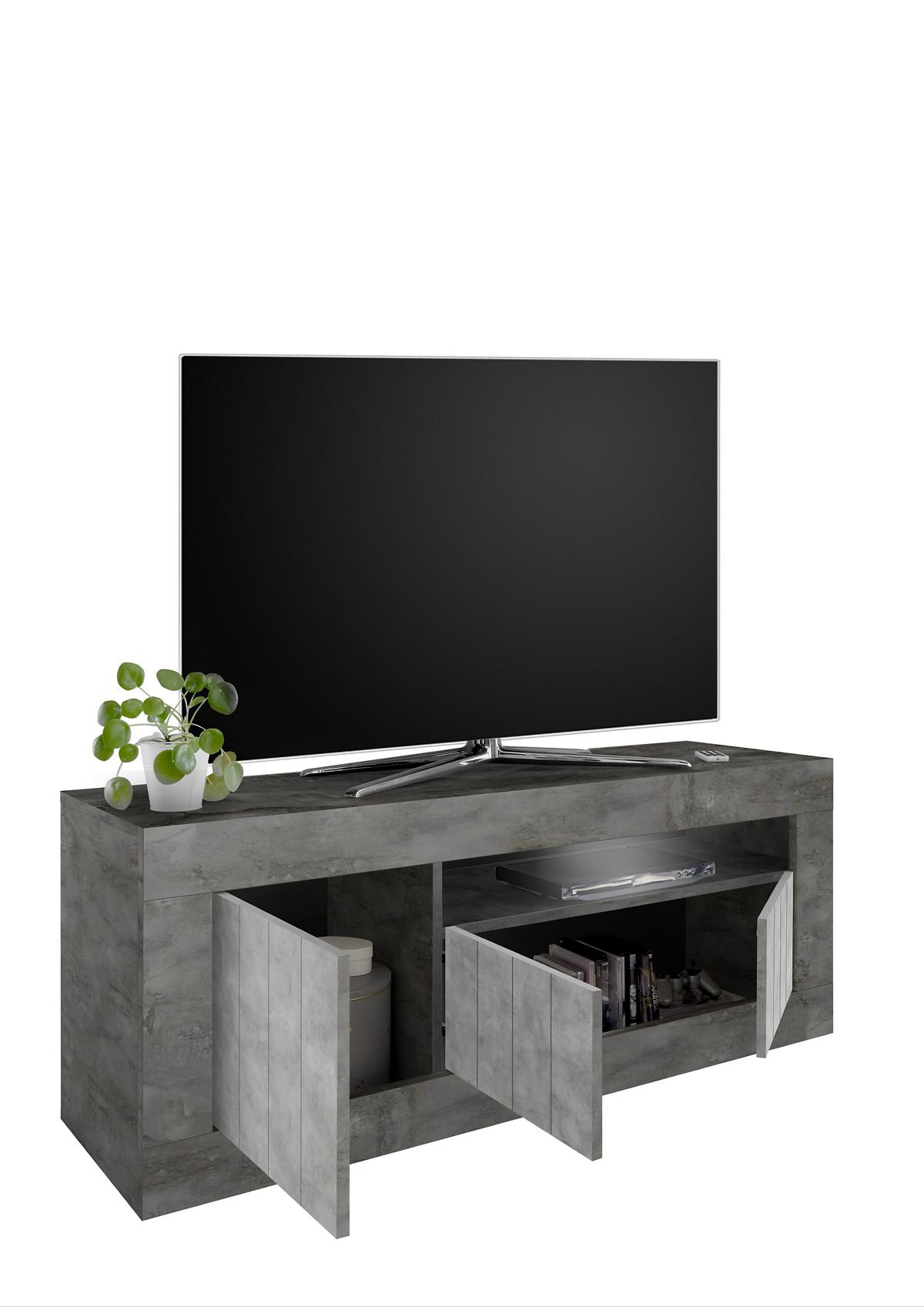 TV-Board Urbino in modernem Design Beton/Beton 3 Türen