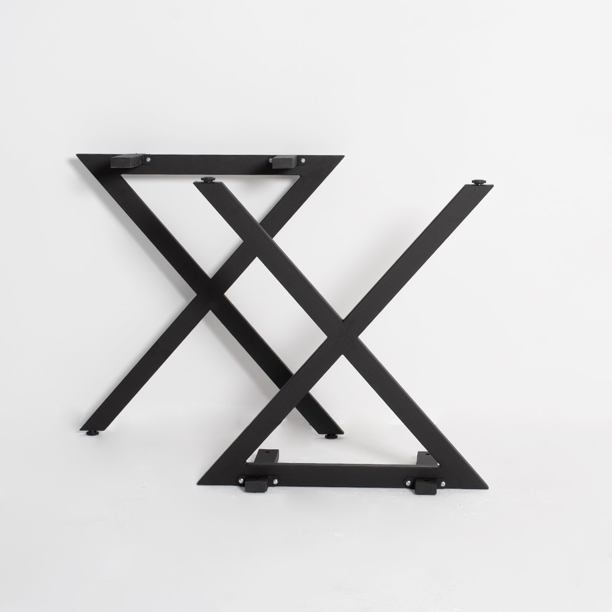 Holz4Home Tischgestell X-Struktur pulverbeschichtet Schwarz