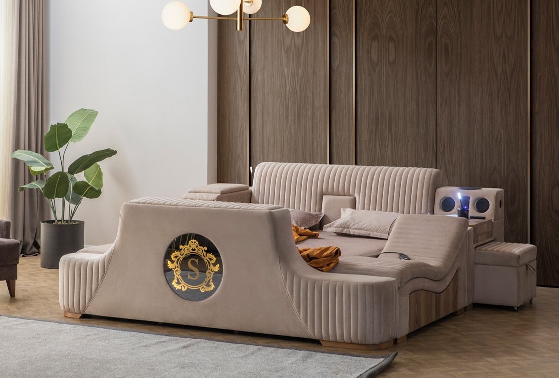 Eymense Sunshine Luxus Bett mit Massage & TV-Lift