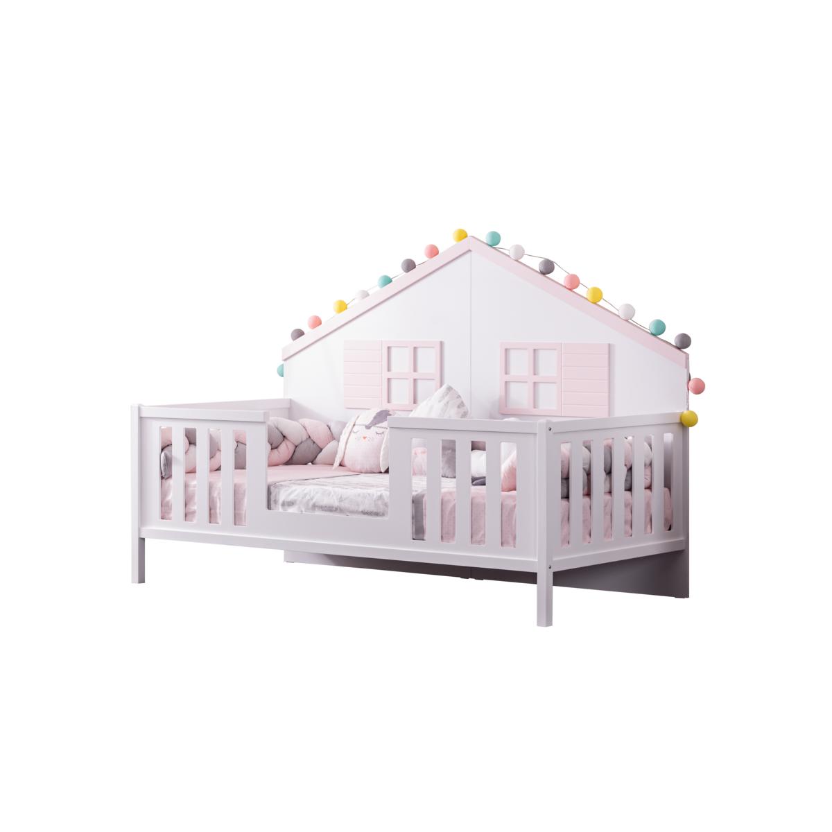 Odacix Montessori Kinderbett Fethiye 90x190 cm Pink