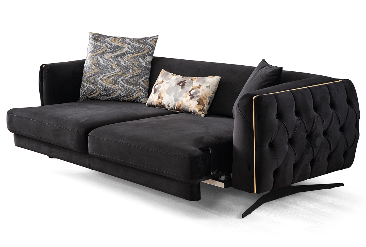 Eymense Sofa Elegans Pro mit elektrischer Schlaffunktion Gold
