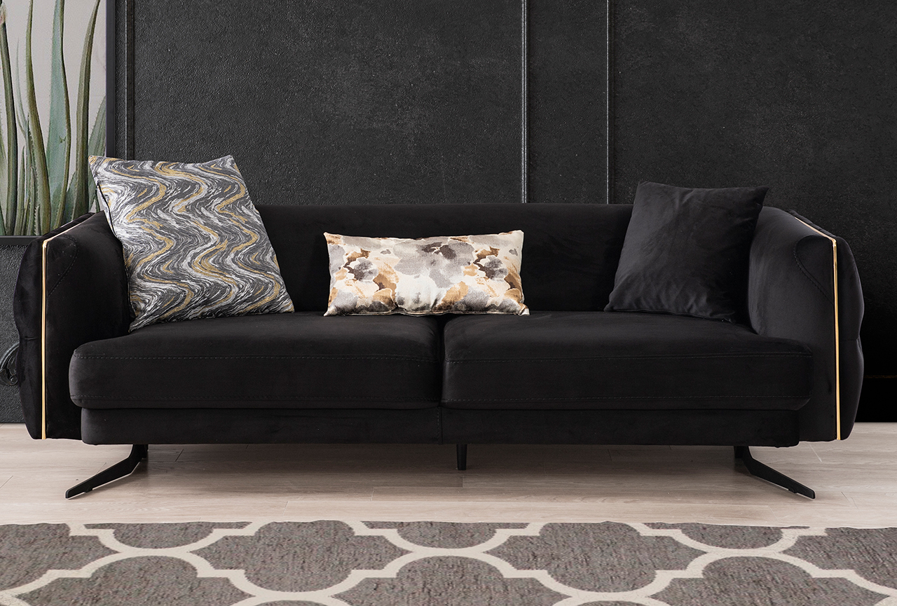 Eymense Sofa Elegans Pro mit elektrischer Schlaffunktion Gold