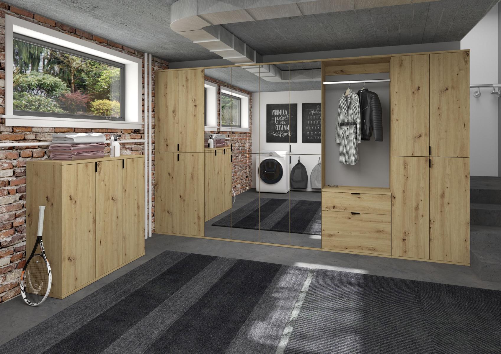 Kommode für Garderobe Projekt X Eiche 3-türig
