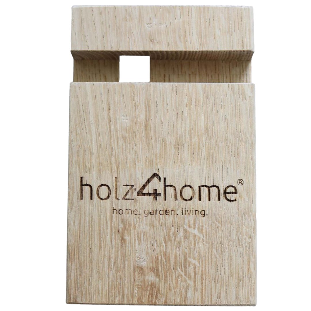Holz4Home Handyhalter aus hochwertigem Eichenholz
