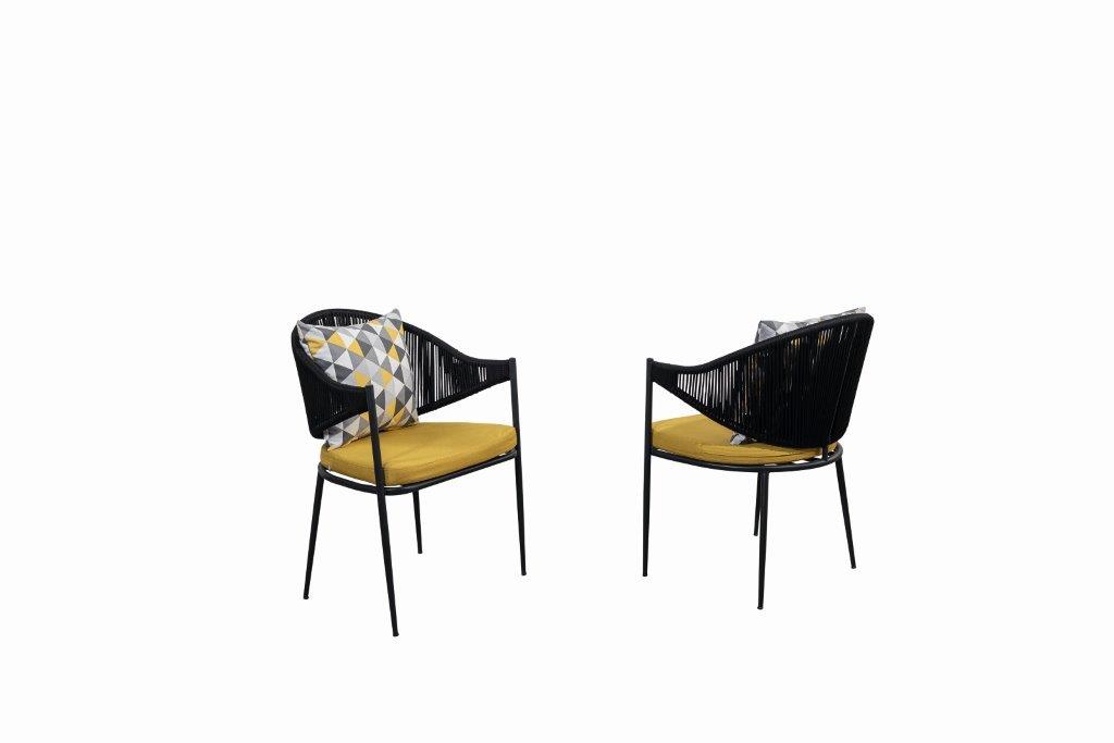 Raudi Esszimmer-Set Olips 100 cm Metall mit vier Stühlen