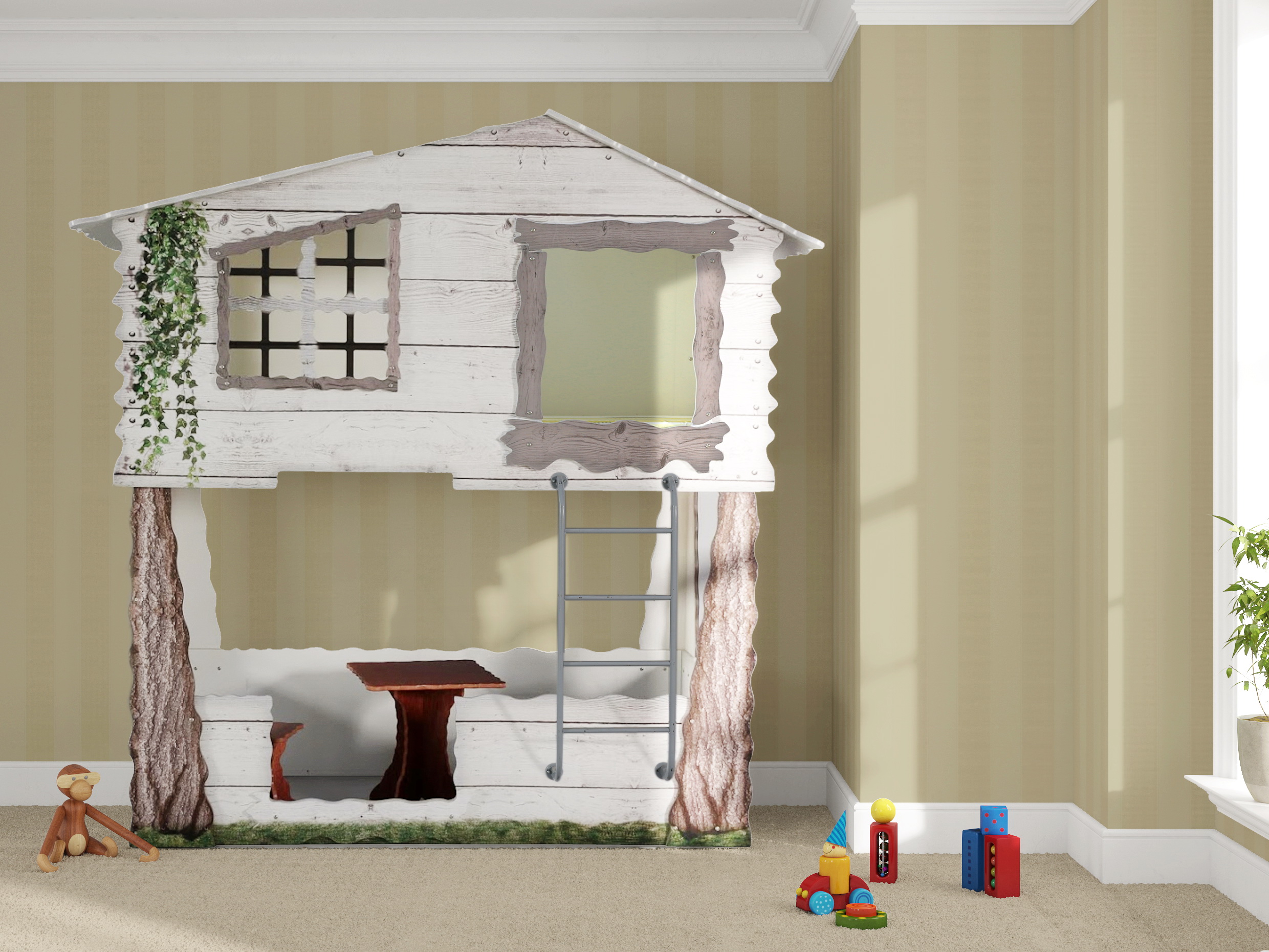 Kinder Baumhausbett Forest mit zwei Schlafplätzen