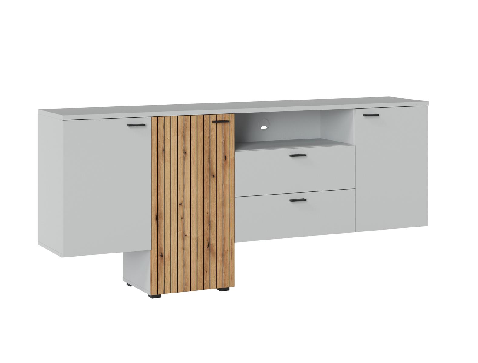 Furnival Design Sideboard Vero Aschgrau/Eichenoptik Modern