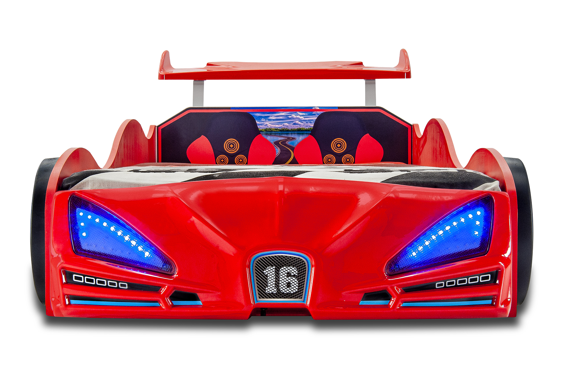 Autobett XR-4 Venom mit Scheinwerfer und Sound Rot