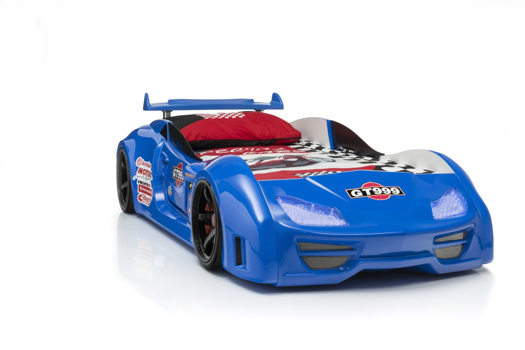 Autobett GT 999 Medium mit Scheinwerfer und Sound Blau