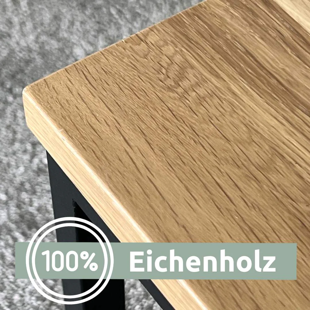 Holz4Home Couchtisch-Set Eiche 3-teilig Modernes Design