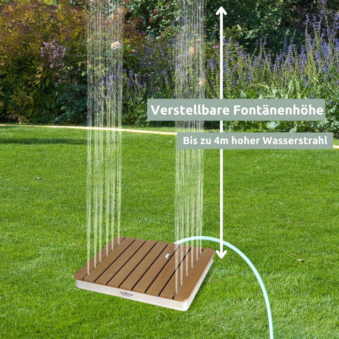 Holz4Home Boden-Garten-Dusche aus WPC Eckig