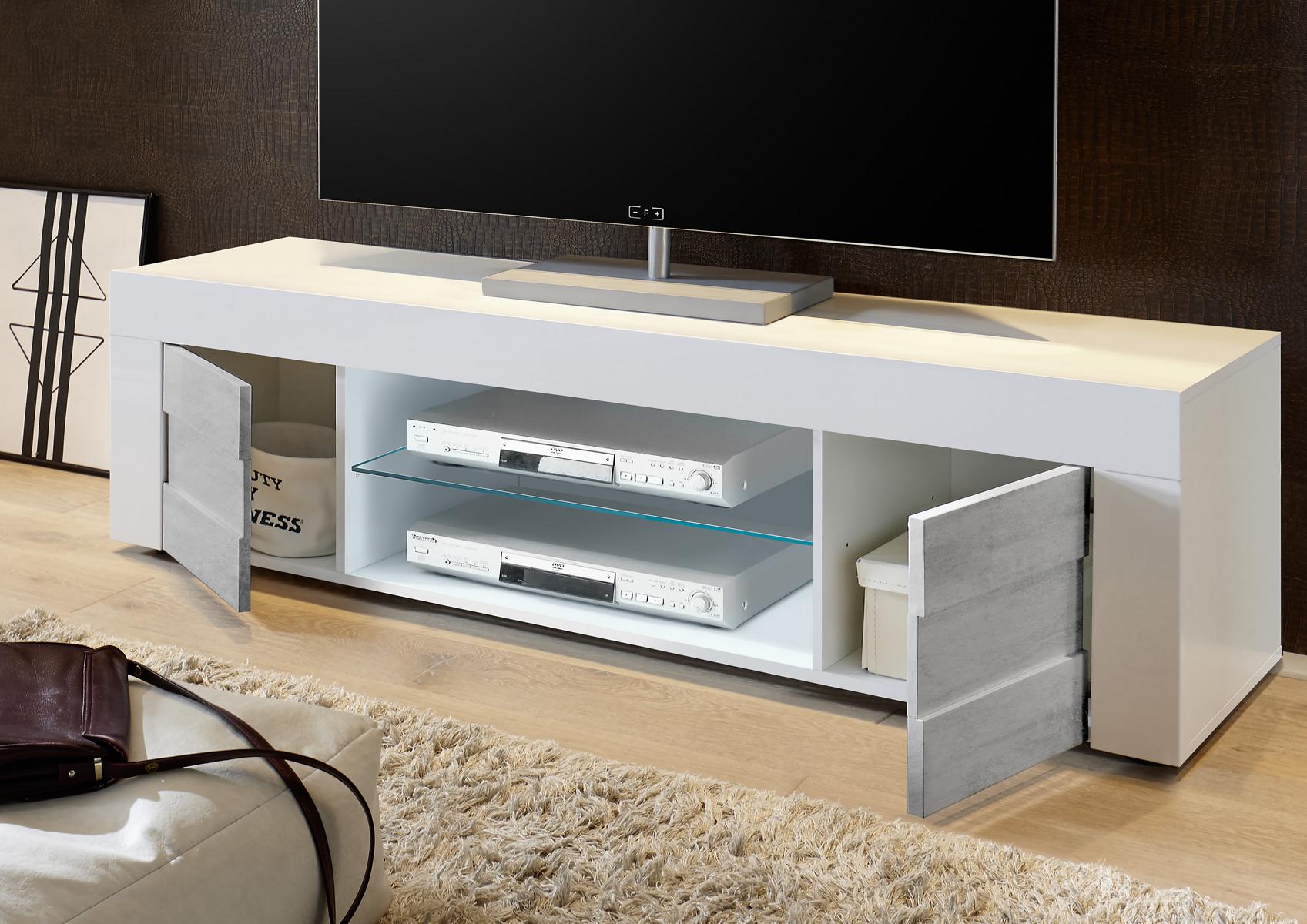 TV-Board Easy Modernes Design Beton-Optik 2 Türen 181 cm