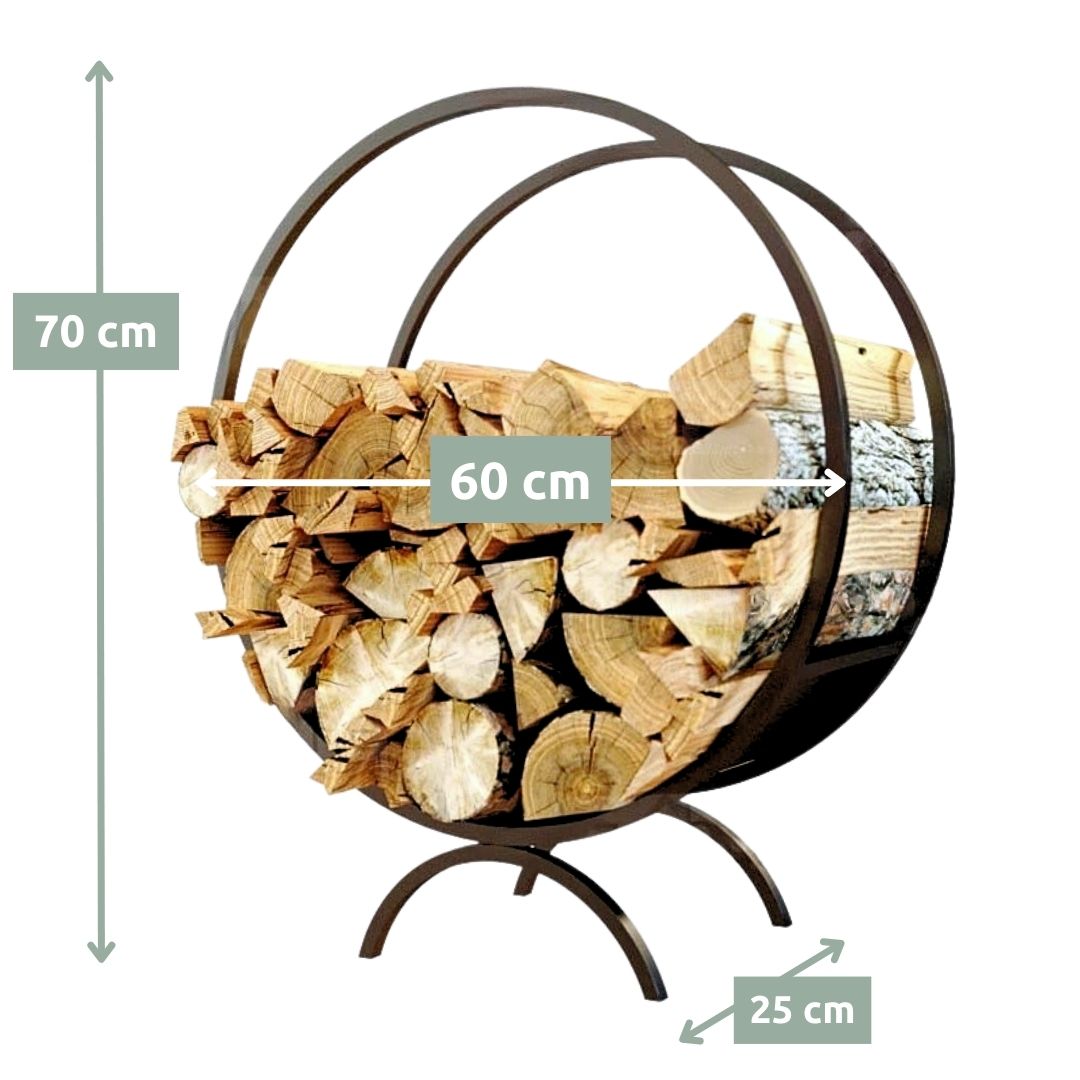 Holz4Home Brennholzregal | Kaminholzständer rund