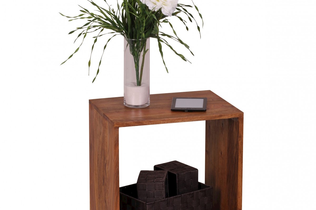 Massivholz Sheesham Cube Regal 43,5 x 43,5 x 33 cm Cube 