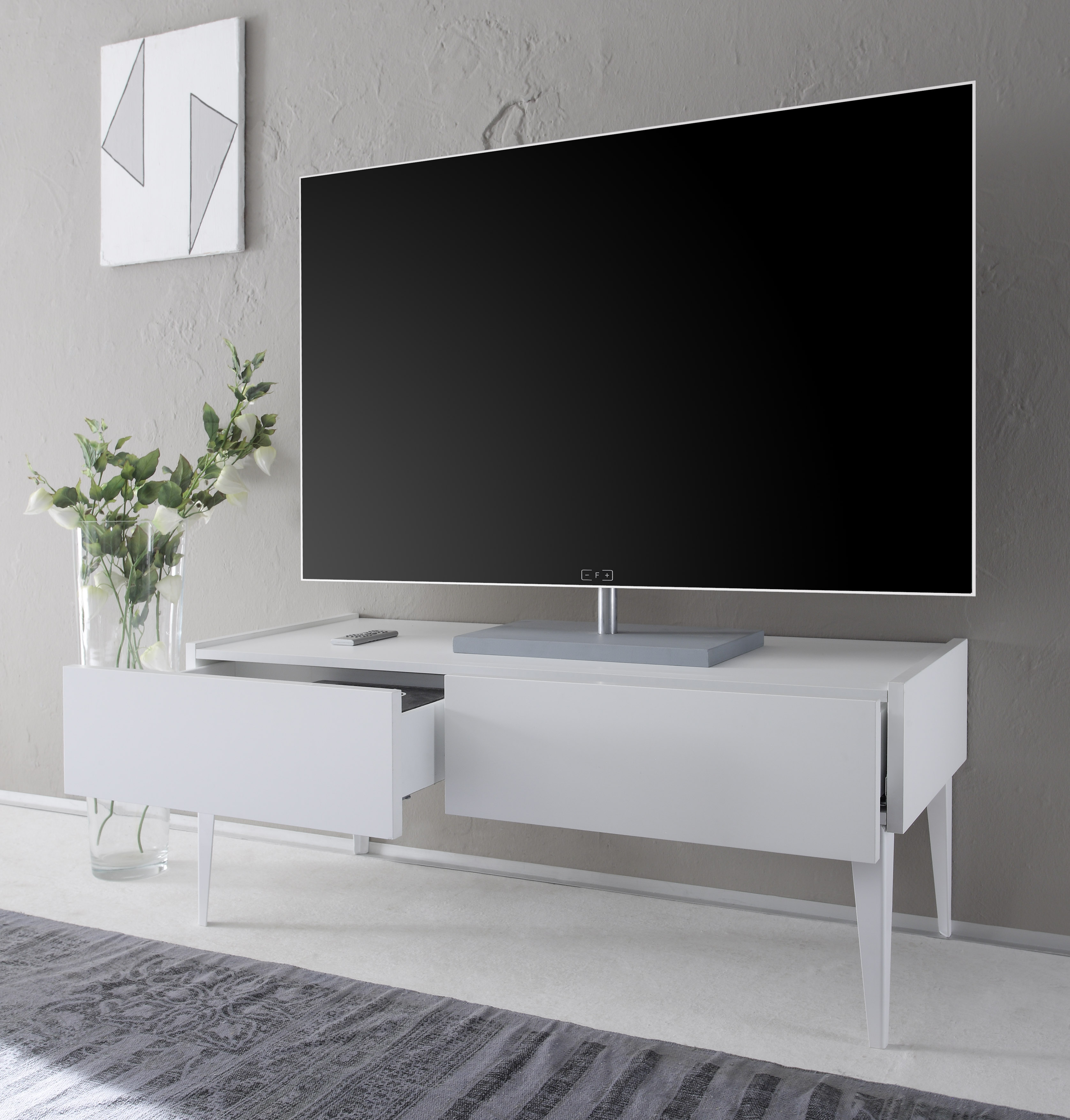 TV-Lowboard Bloom in Weiß