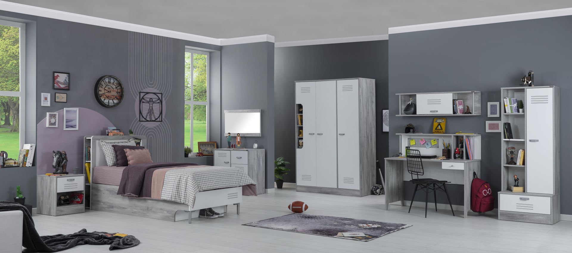 Babyzimmer, Kinderzimmer und Jugendzimmer in grau | bei Möbel Lux