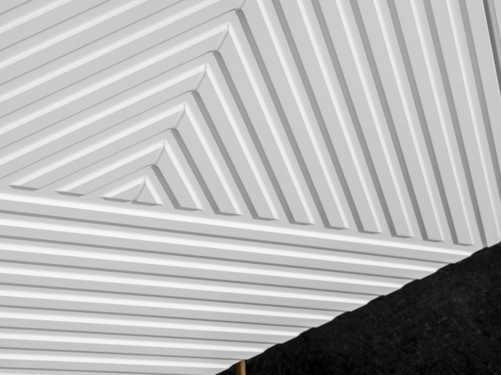 Furnival Sideboard Pyramid Modernes Design Weiß 3-türig