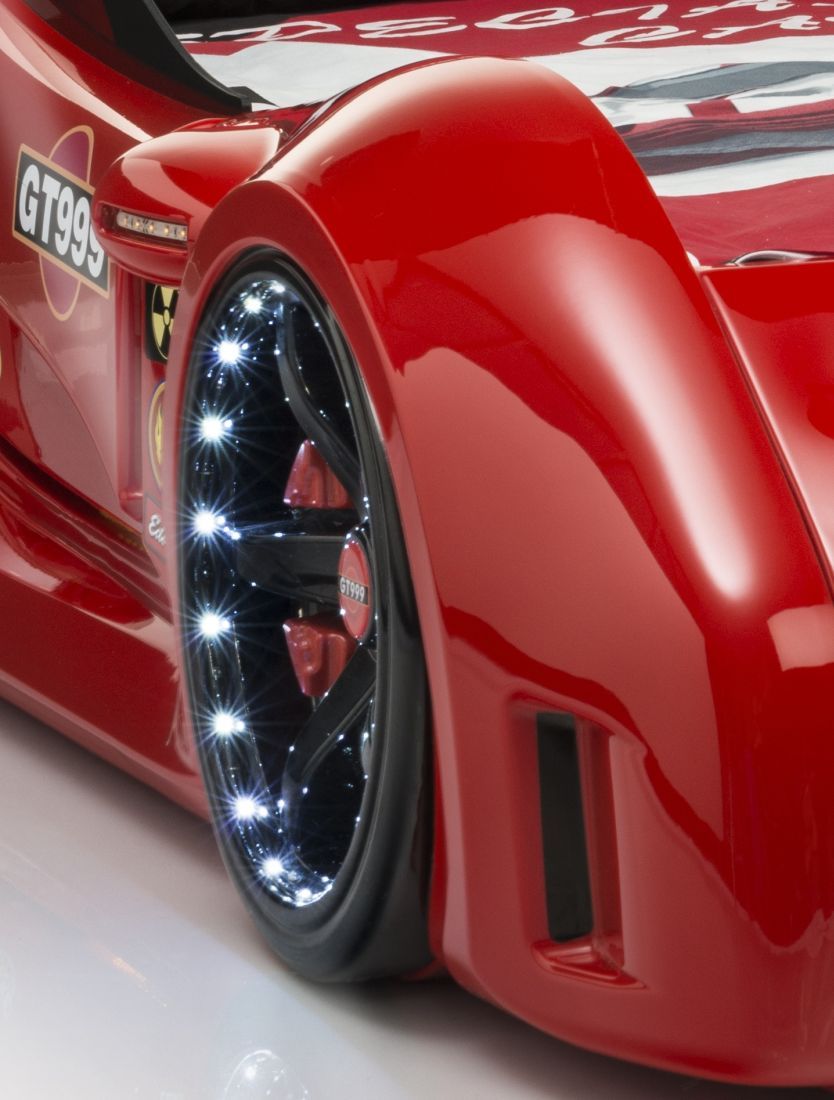 Autobett GT 999 Extreme mit Türen und Sportsitzen Rot 