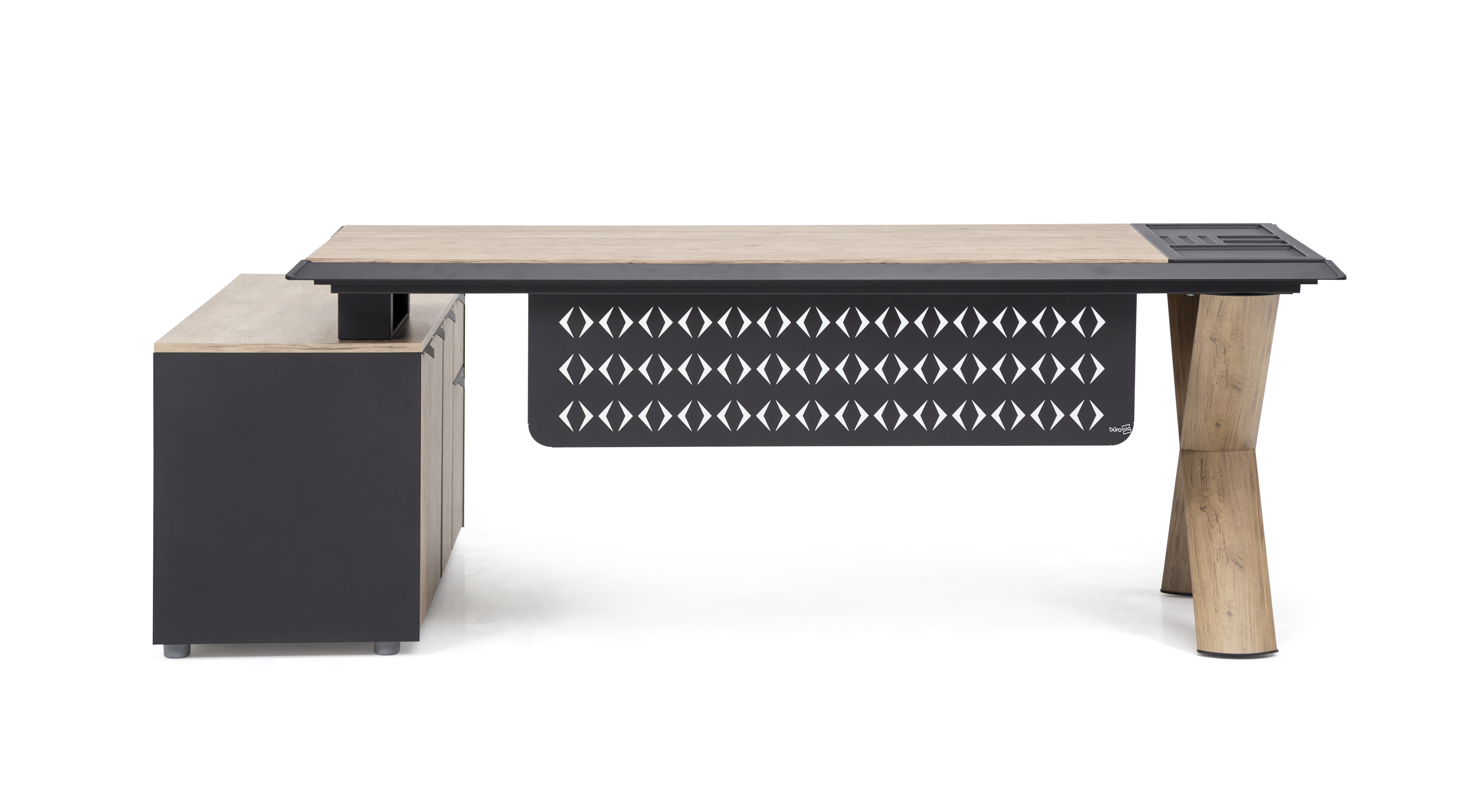 Ovali Design Schreibtisch 2-teilig Vinil 180x90 cm