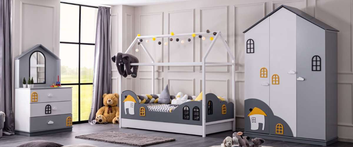 Babyzimmer, Kinderzimmer und Jugendzimmer in grau | bei Möbel Lux