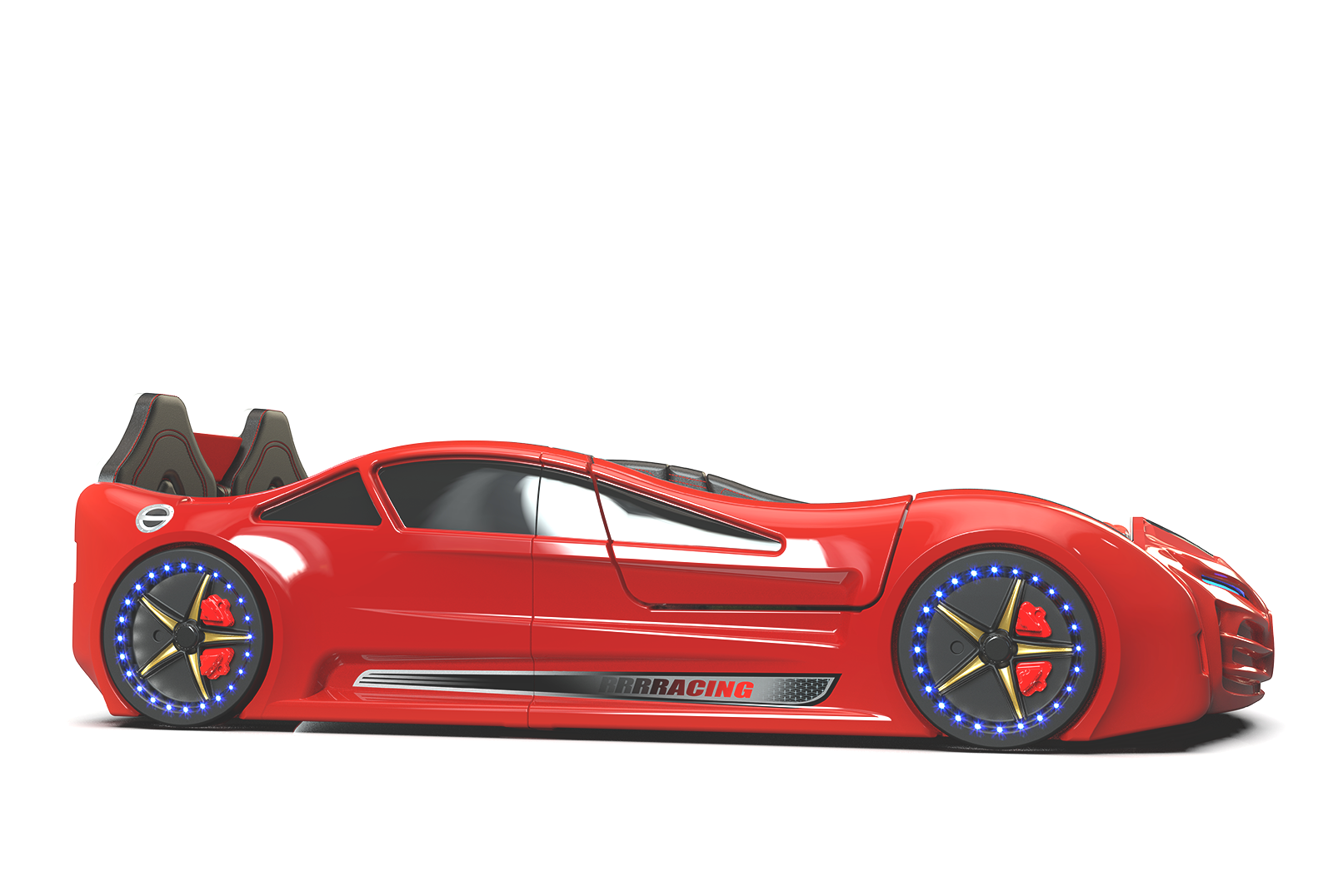 Autobett XR9 Racing mit LED und Flügeltüren Rot 