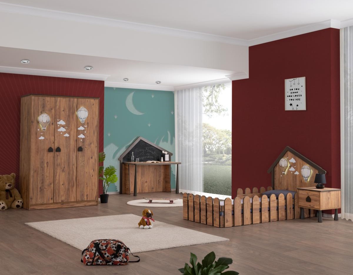 Odacix Kinderzimmer Set Garden 4-teilig Montessori 90x190 cm