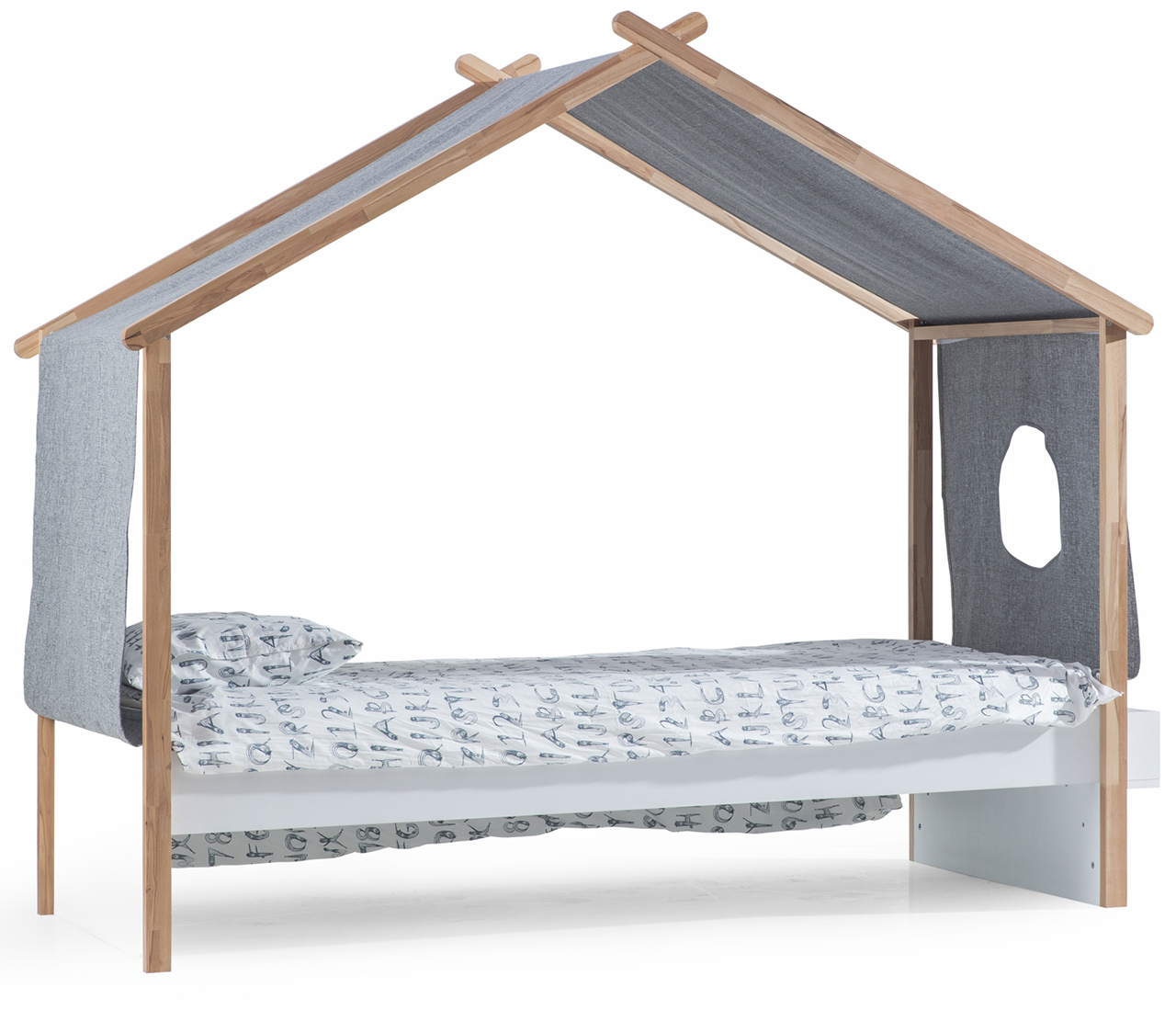 Benimodam Kinderbett MyHouse mit Hausdach 90x200